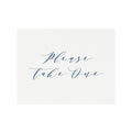 Navy Blue Calligraphy Favor Sign: Melia Wedding Reception (PDF Download)