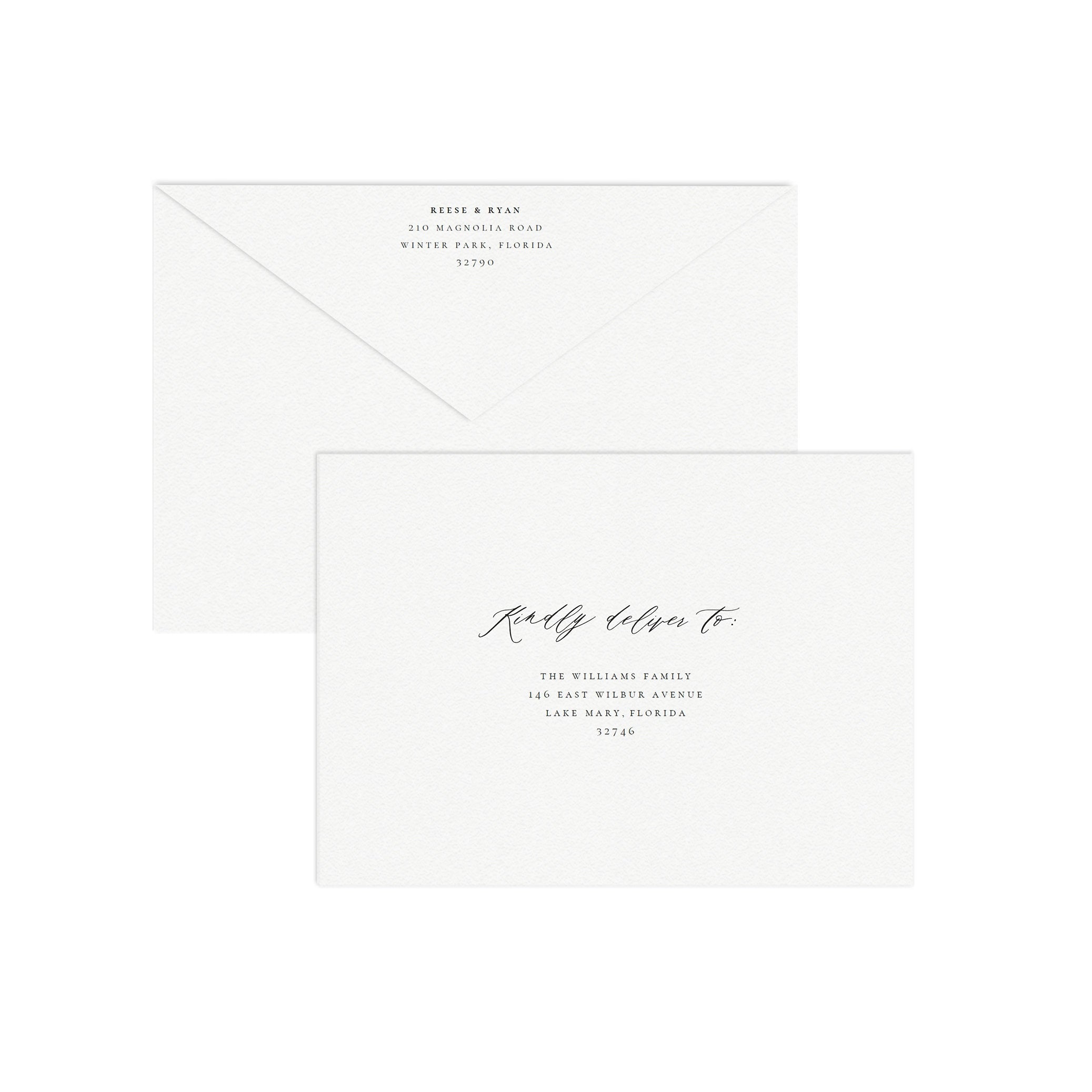 A6 Calligraphy Envelope Template: Printable DIY Reese Suite (Digital Download)