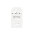 Calligraphy Wedding Welcome Tag Template: Melia, Gift Bag (PDF Instant Download)