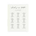 Calligraphy Wedding Seating Chart Template: Melia, 18x24 (Printable PDF)