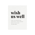 Fairfax Wish Us Well Wedding Sign: Modern Serif (PDF Template)