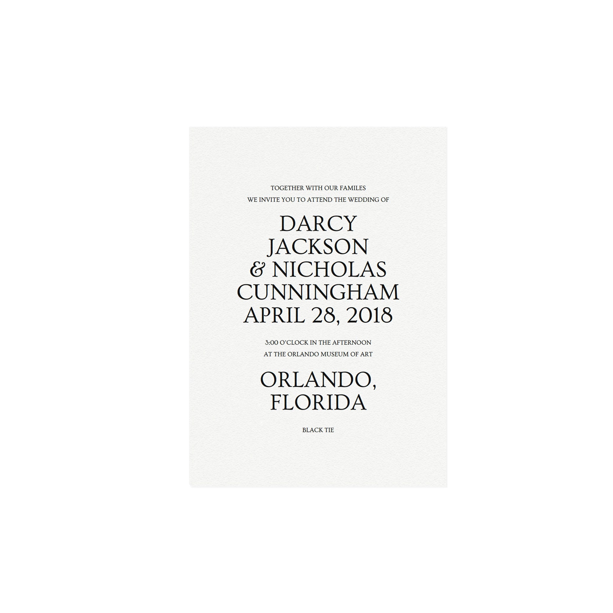 Modern Typographic Wedding Invitation Template: Ophelia (PDF Download)
