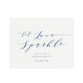 Melia: Sparkler Send Off Sign in Navy Blue, 5x7, 8x10, 11x14, Let Love Sparkle, Wedding Sign, Template, Reception Sign, PDF Instant Download