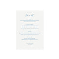 Cobalt Blue Calligraphy Wedding Menu Template: 5x7 Printable (PDF)
