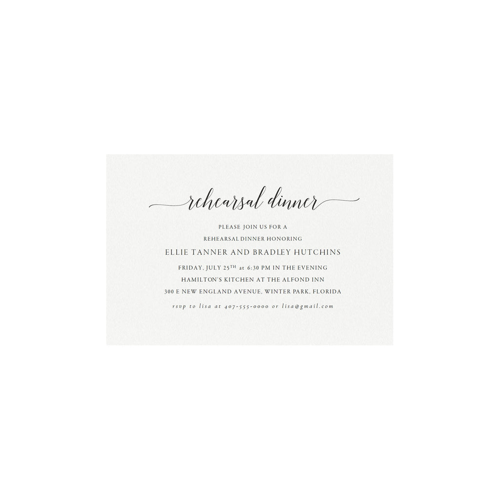 Elegant Rehearsal Dinner Invitation Template: Whimsical Calligraphy (PDF Instant Download)