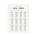 Calligraphy Wedding Seating Chart Sign Printable (PDF Instant Download)