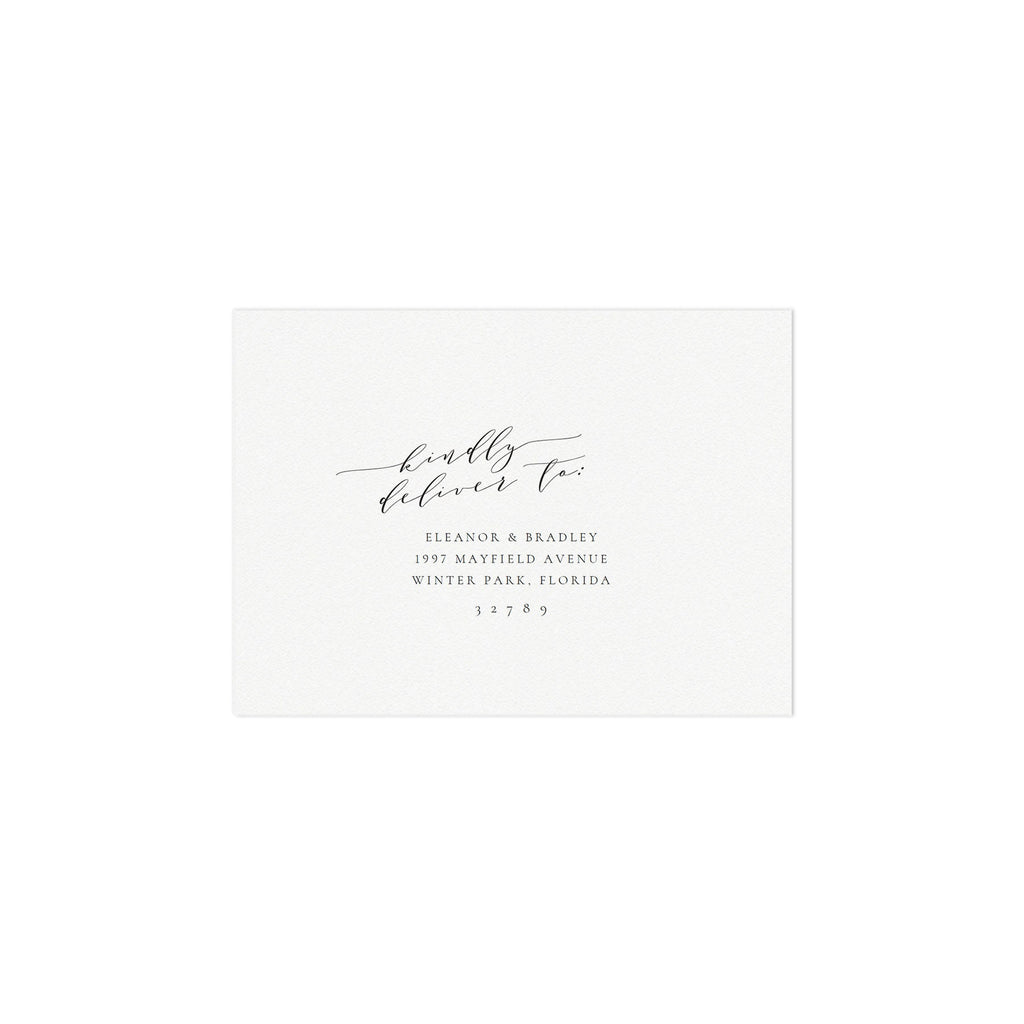 Calligraphy Wedding RSVP Envelope Template: A6 Printable (PDF Instant Download)