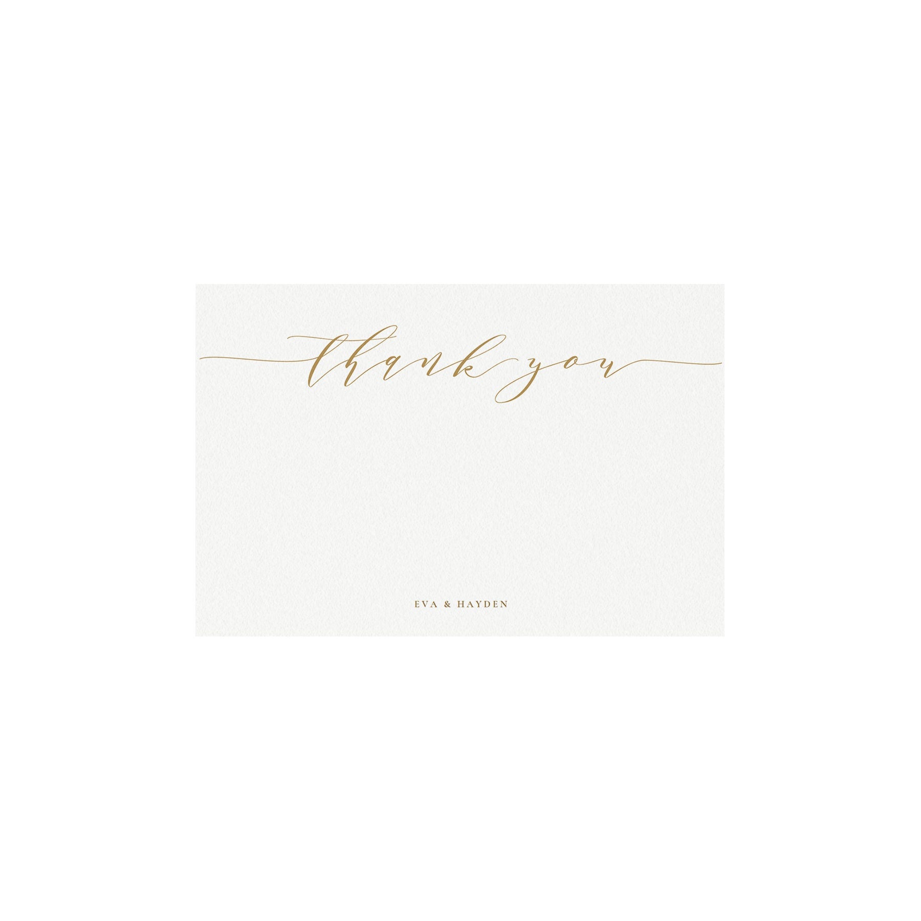 Gold Calligraphy Thank You Card Template: Melia, Editable (PDF Instant Download)