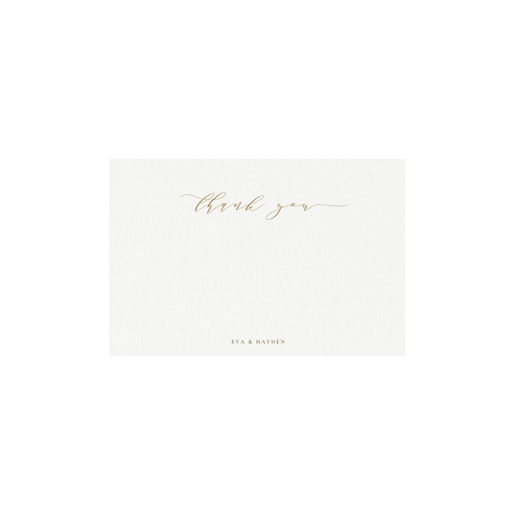 Gold Calligraphy Thank You Card Template: Editable A6 Wedding Stationery (PDF Instant Download)