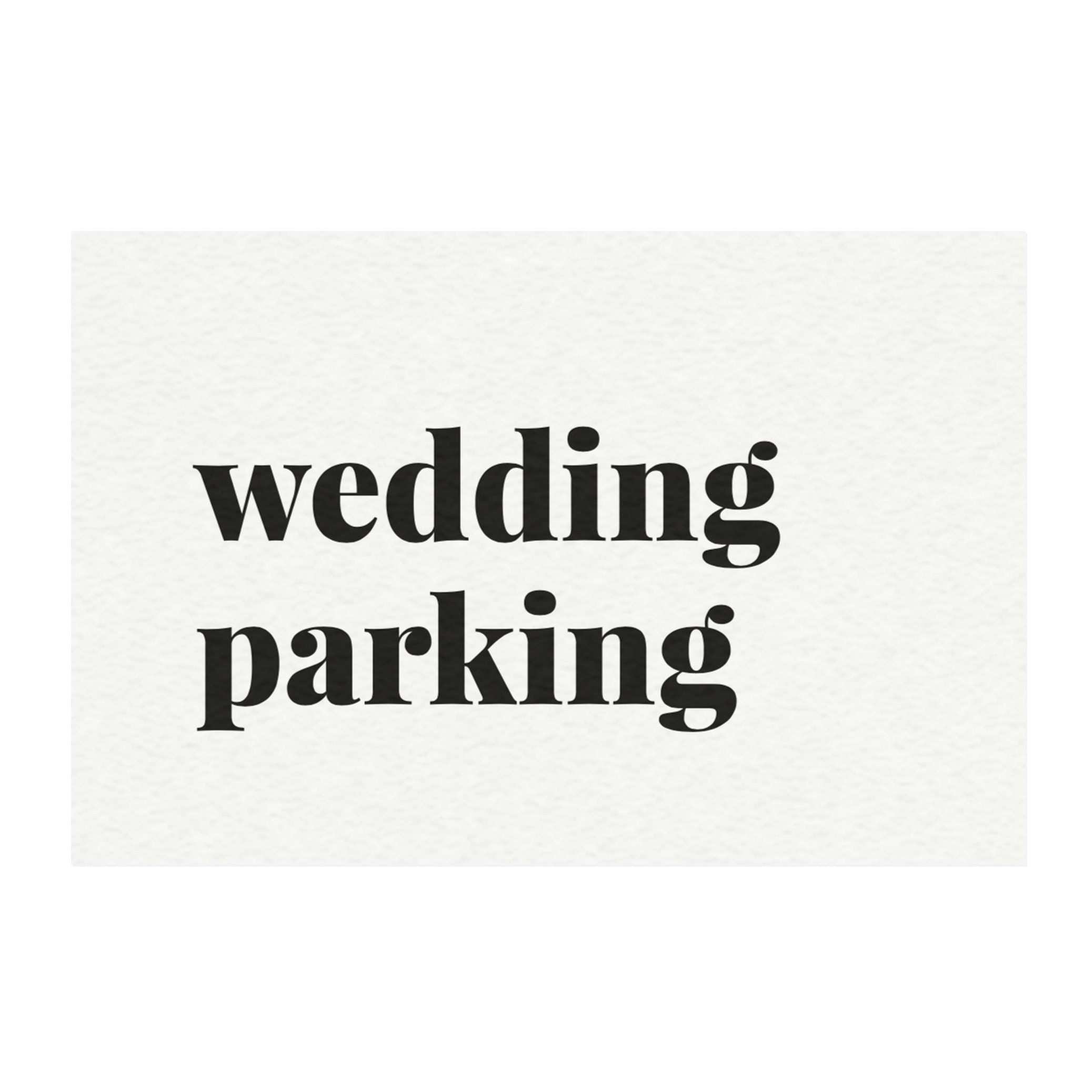 Fairfax Modern Wedding Parking Sign (PDF Instant Download)