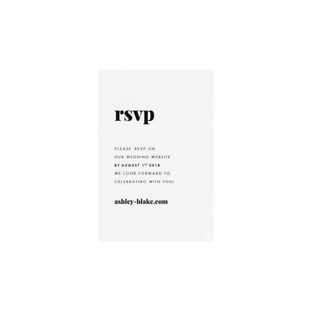 Minimalist Wedding Website RSVP Card Template (PDF Instant Download)
