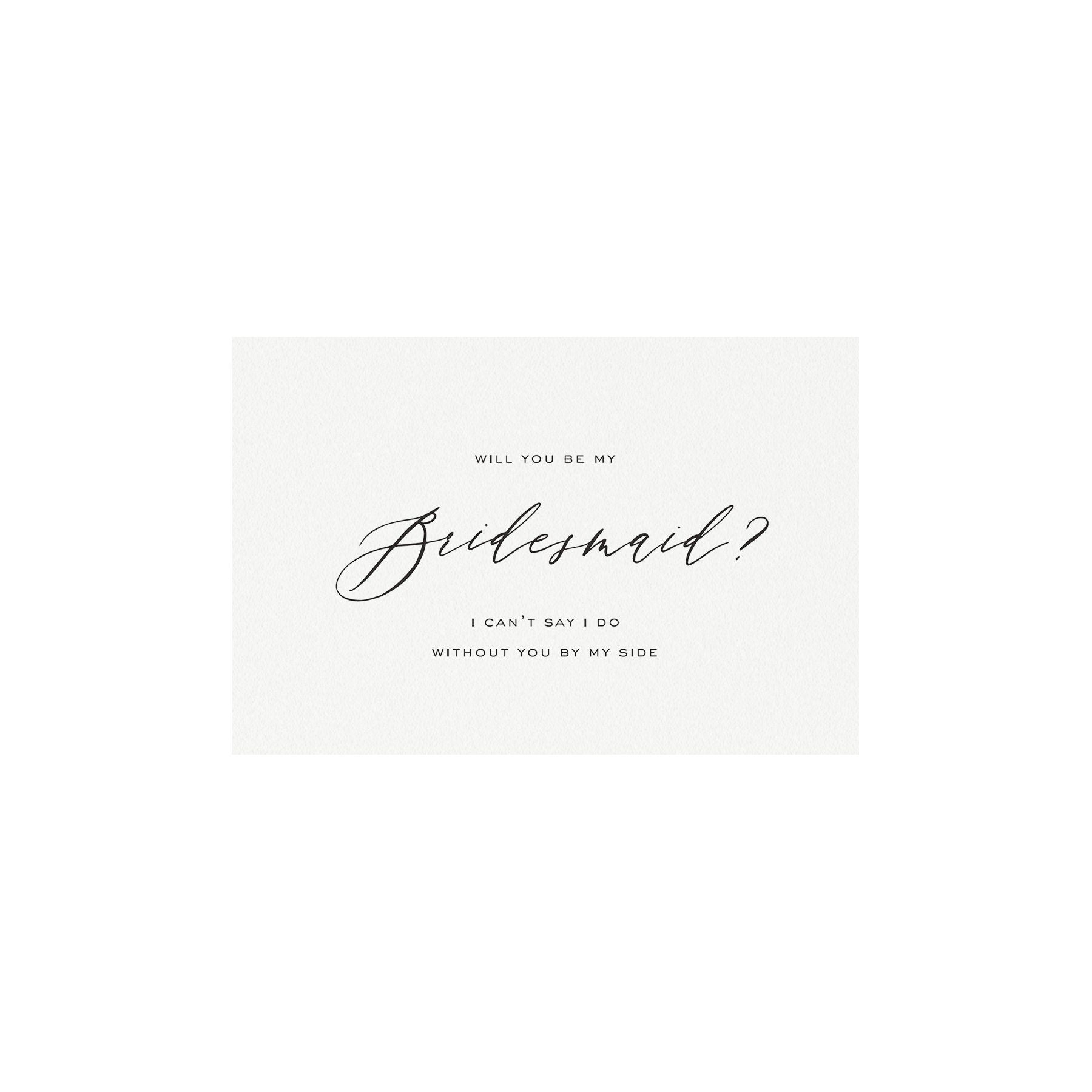 Bridesmaid Invitation: Calligraphy 4x6 Card, Reese Suite (PDF Download)