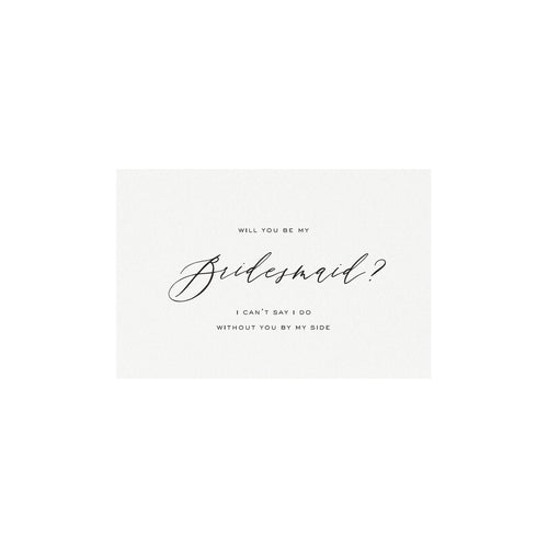 Bridesmaid Invitation: Calligraphy 4x6 Card, Reese Suite (PDF Download)