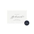 Bridesmaid Invitation: Calligraphy 4x6 Card, Reese Suite (PDF Download)