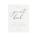 Slate Gray Wedding Guest Book Sign Template: Reese, 5x7 or 8x10 (PDF Instant Download)