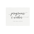Calligraphy Wedding Programs & Wishes Sign: 8x10 Printable (PDF)