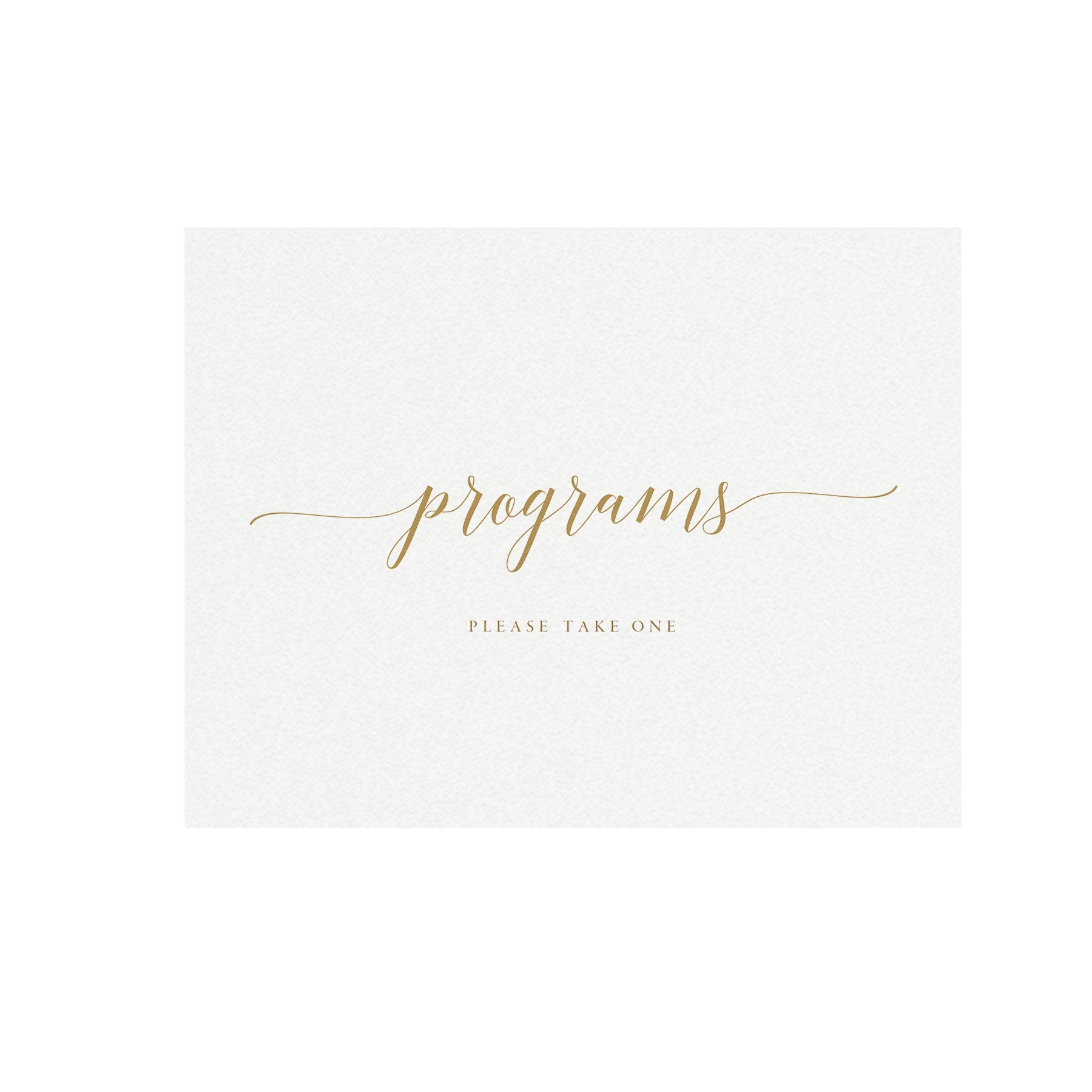 Gold Wedding Ceremony Programs Sign: Adel Printable (PDF Download)
