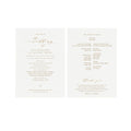 Gold Calligraphy Wedding Program Template: Classic Elegant (5x7 PDF)