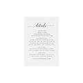 Calligraphy Wedding Details Card Template (PDF Instant Download)