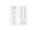 Calligraphy Wedding Program Template: Editable Monogram Crest (4x9 Printable)