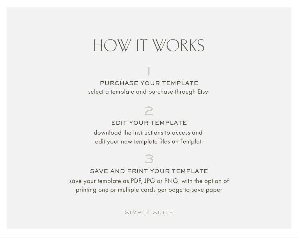 Slate Gray Wedding Details Card: Minimalist Calligraphy (4x6 Printable, Templett)