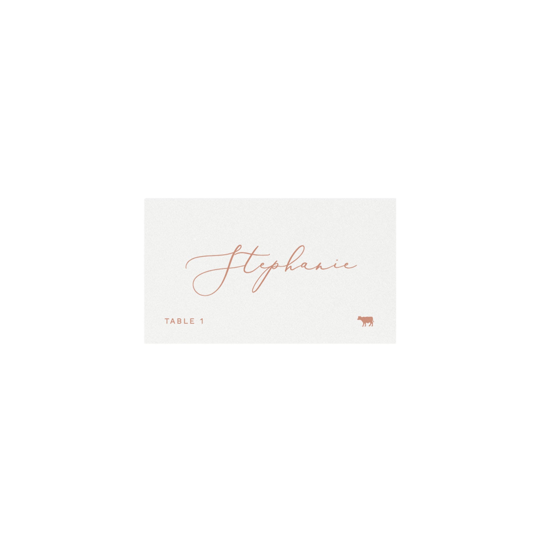 Marlow: 3.5x2 FLAT and FOLDED Escort Card Template with Meal Icons in Blush, Calligraphy Tented Place Cards, Templett Instant Download