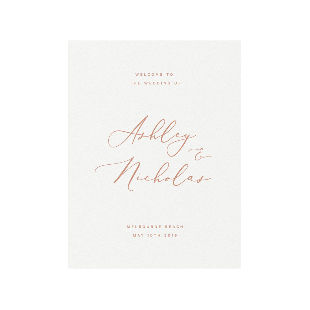 Modern Calligraphy Wedding Welcome Sign Template (Instant Download)