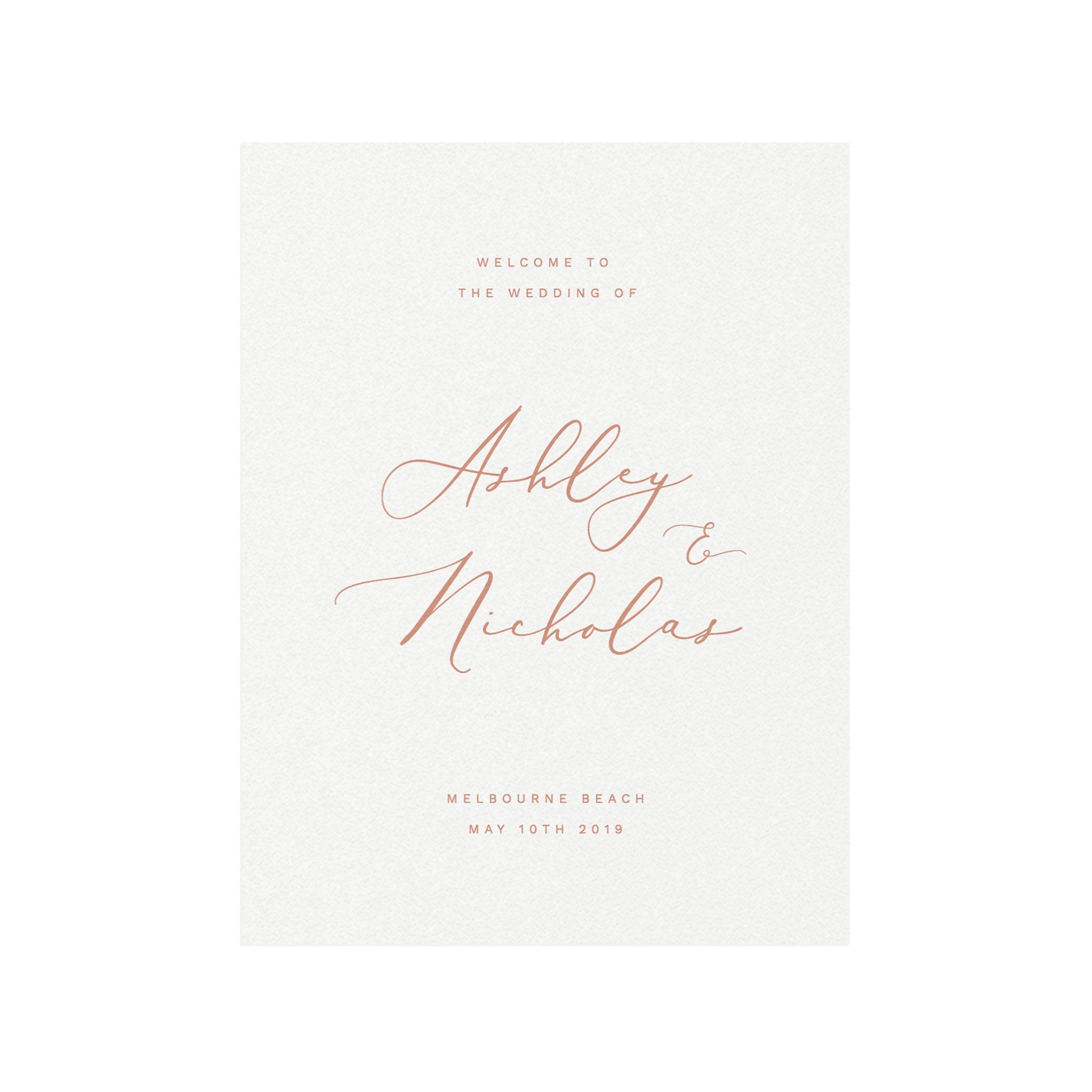 Modern Calligraphy Wedding Welcome Sign Template (Instant Download)