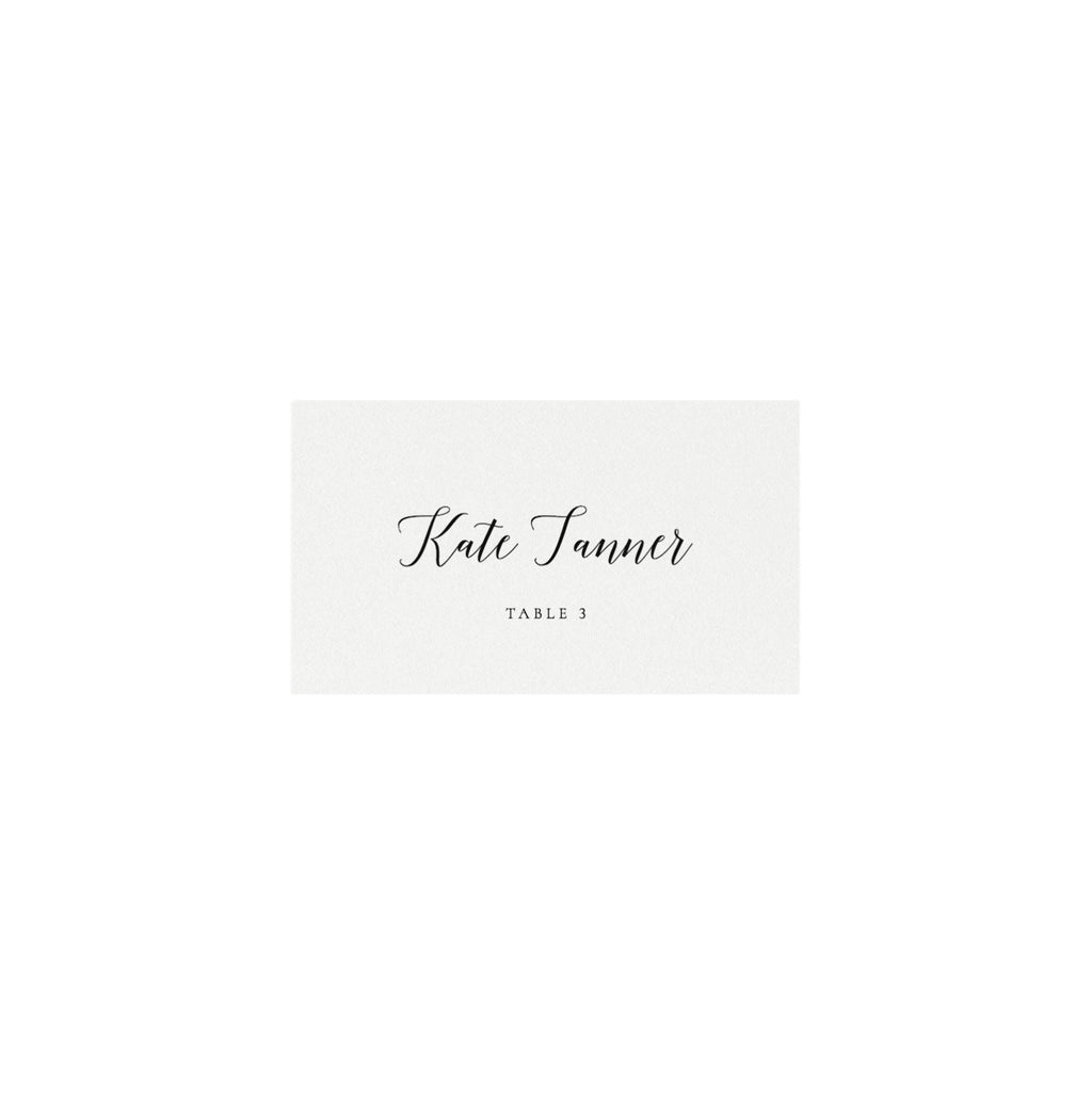 Adel: Escort Card Printable Template, 3.5x2 FLAT and FOLDED, Calligraphy Tented Place Cards, Simple Escort Cards, Templett Instant Download
