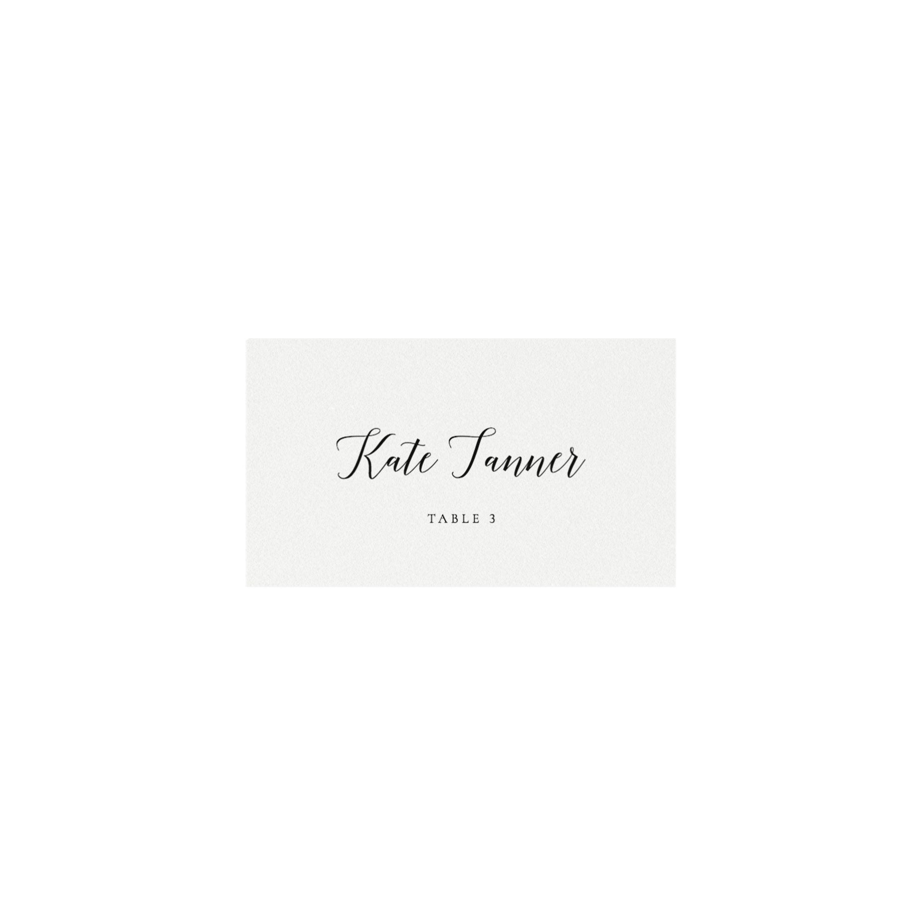 Adel: Escort Card Printable Template, 3.5x2 FLAT and FOLDED, Calligraphy Tented Place Cards, Simple Escort Cards, Templett Instant Download