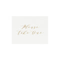 Gold Calligraphy Favor Sign: Please Take One, Wedding Reception (PDF)