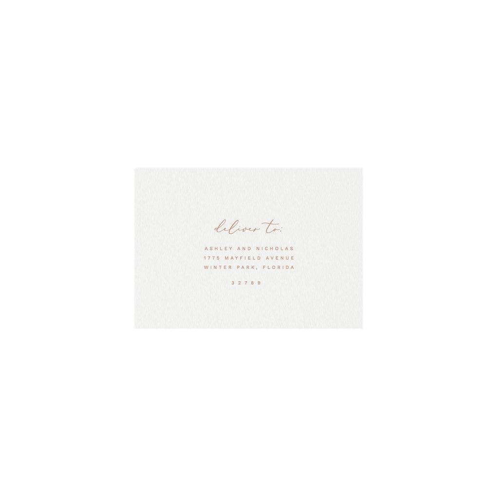 Blush Wedding RSVP Envelope Template: Printable 4BAR Calligraphy (Digital Download)