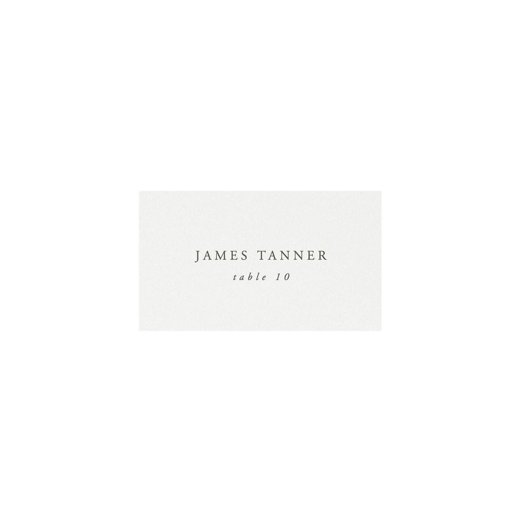 Gardner: Escort Card Template in Slate Gray, 3.5x2, Flat, Folded, Printable Full Name Escort Place Card, Classic, Templett, Instant Download