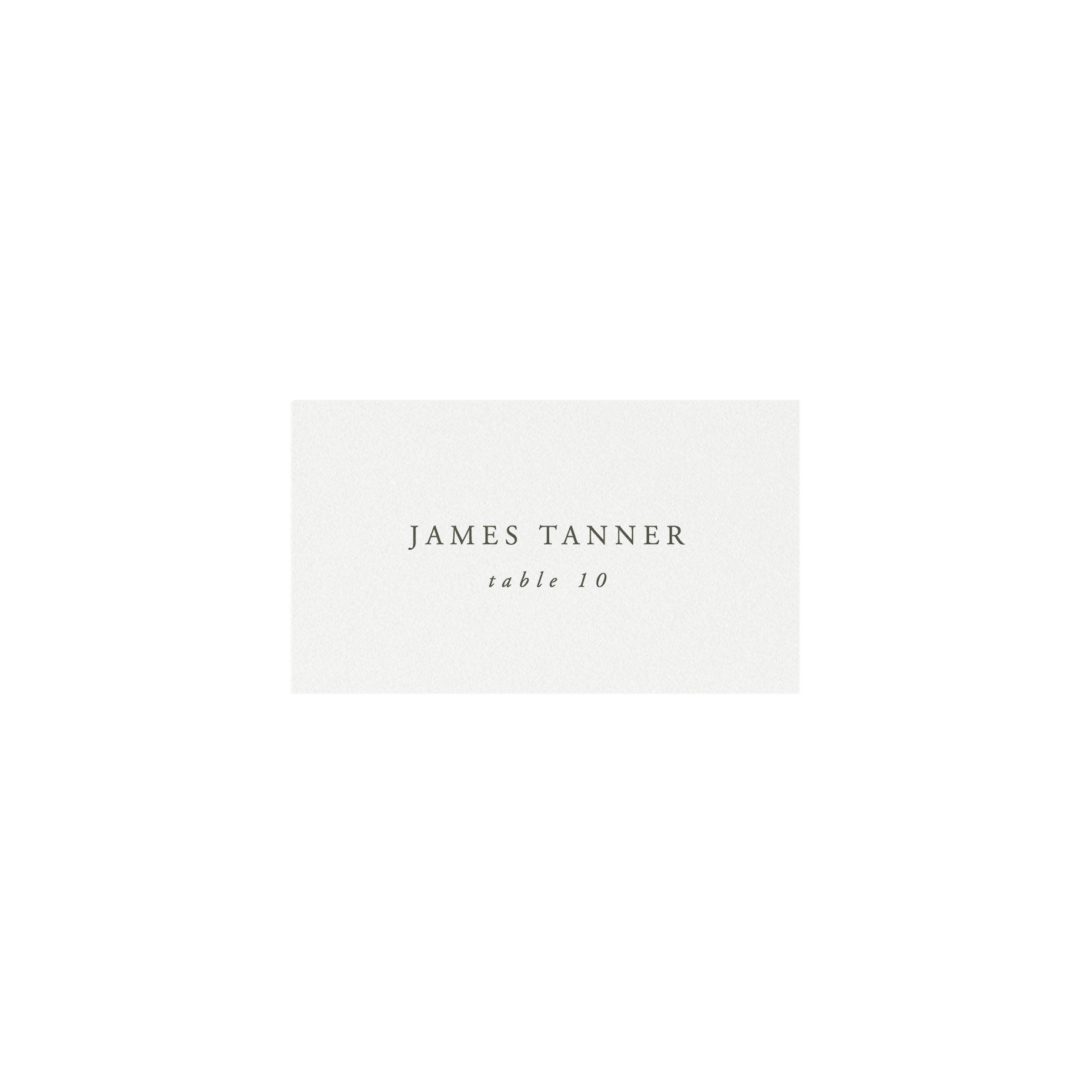 Gardner: Escort Card Template in Slate Gray, 3.5x2, Flat, Folded, Printable Full Name Escort Place Card, Classic, Templett, Instant Download