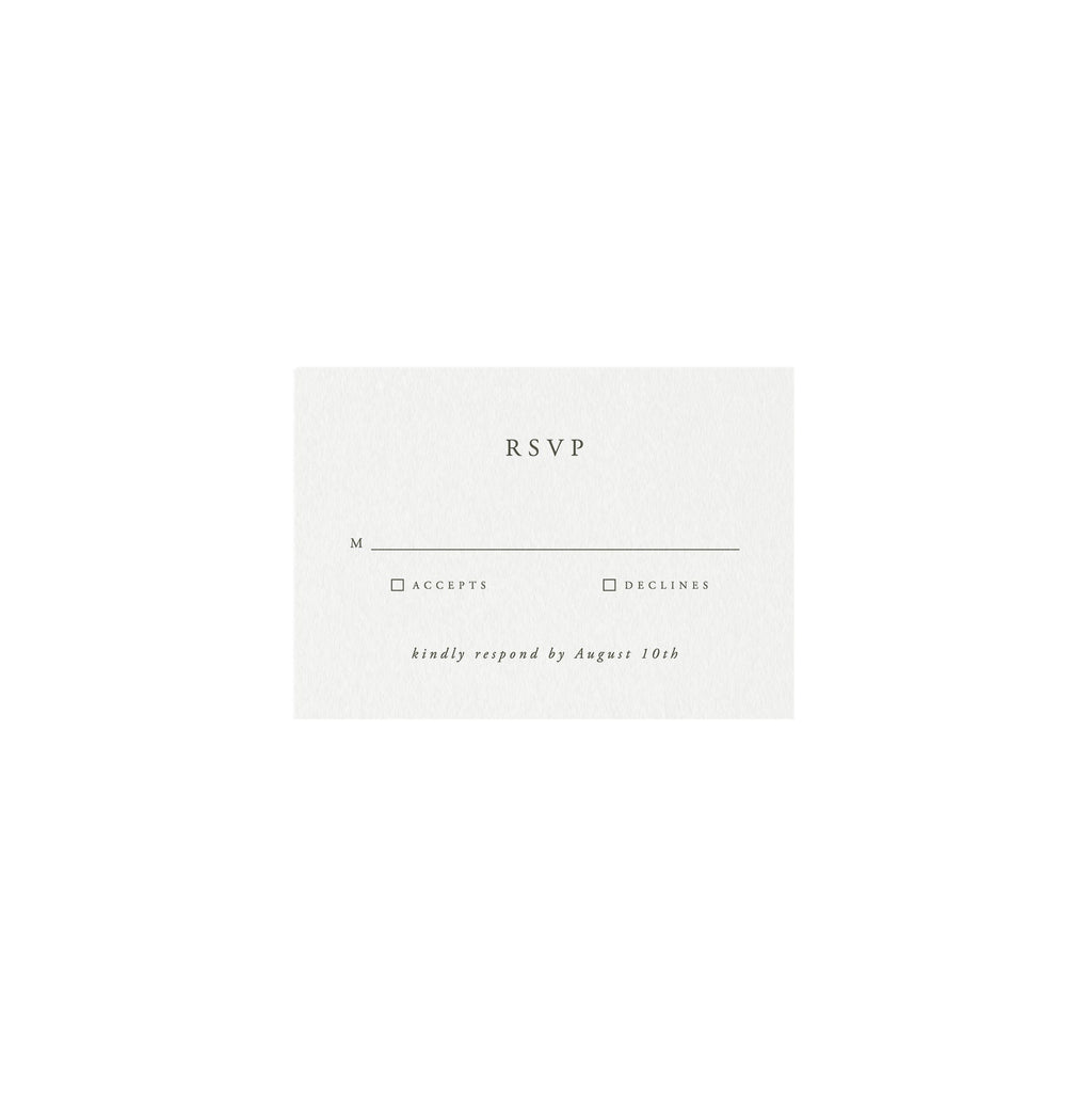 Elegant Slate Gray Wedding RSVP Card Template (Digital Download)