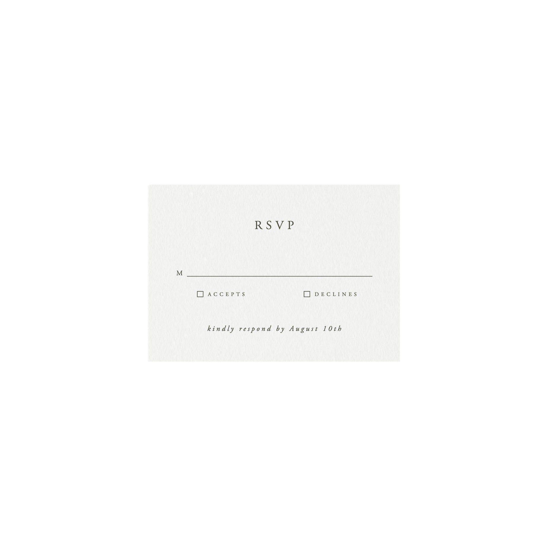 Elegant Slate Gray Wedding RSVP Card Template (Digital Download)