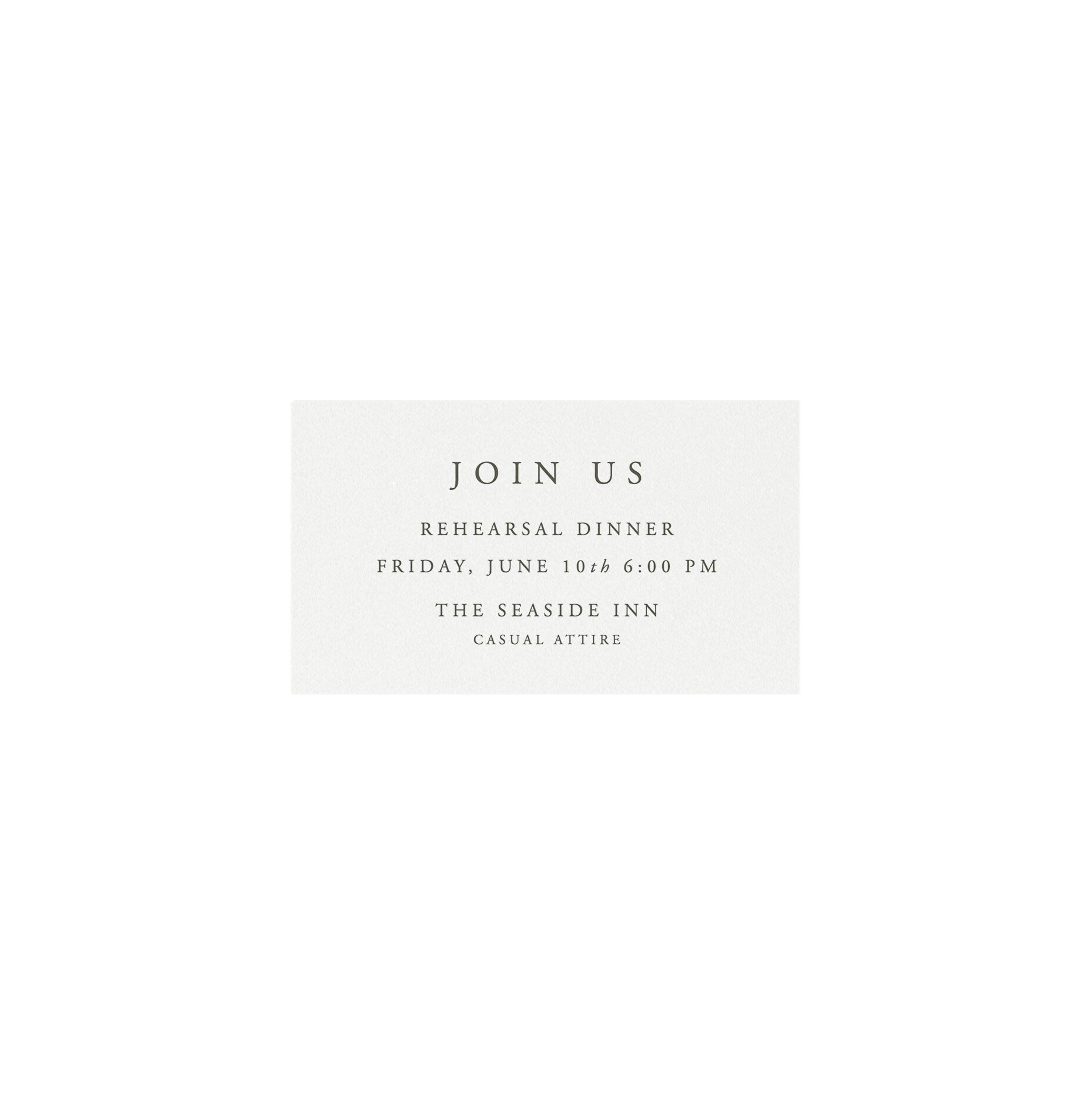 Elegant Slate Gray Rehearsal Dinner Invitation Template (Instant Download)