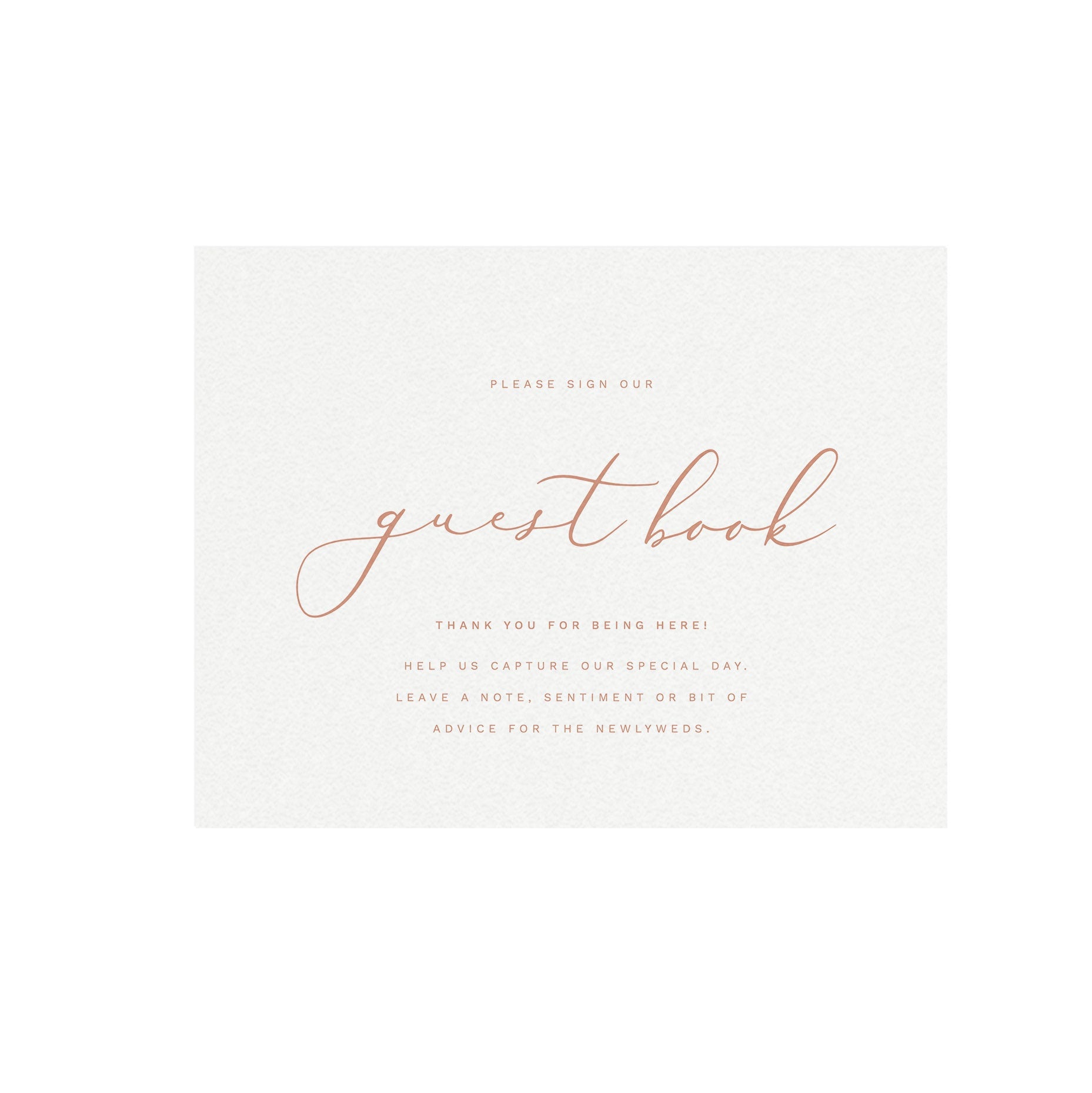 Blush Calligraphy Guestbook Sign: Wedding Reception Decor (PDF Download)