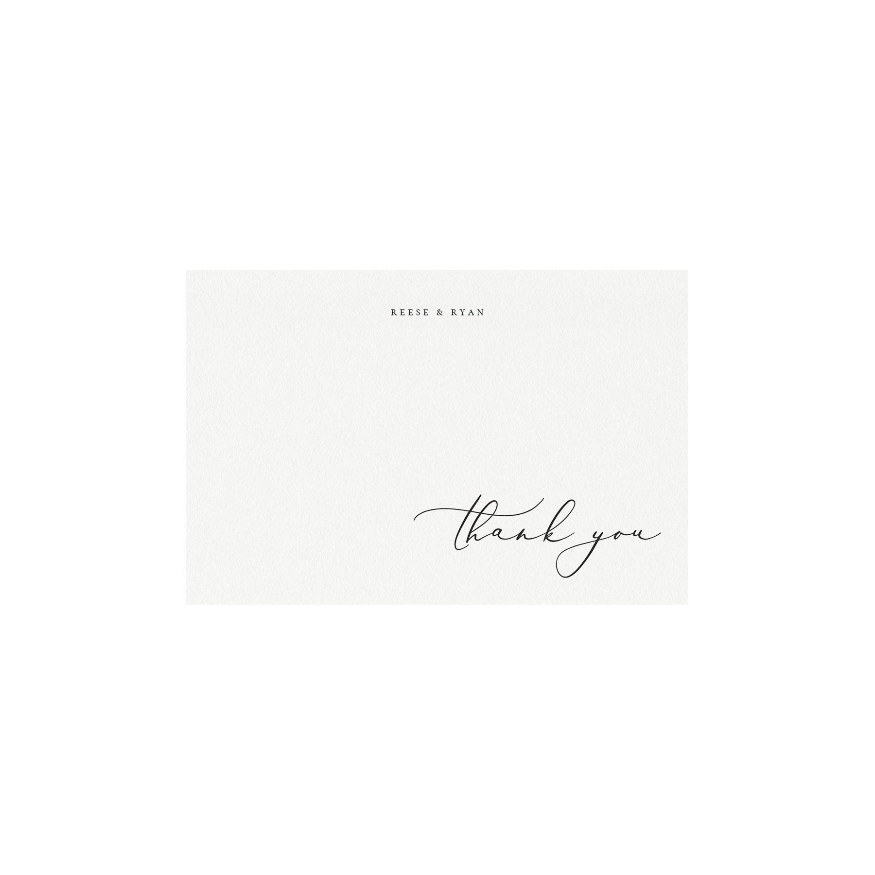 Calligraphy Thank You Card Template: 4x6 Editable Stationery (PDF Instant Download)