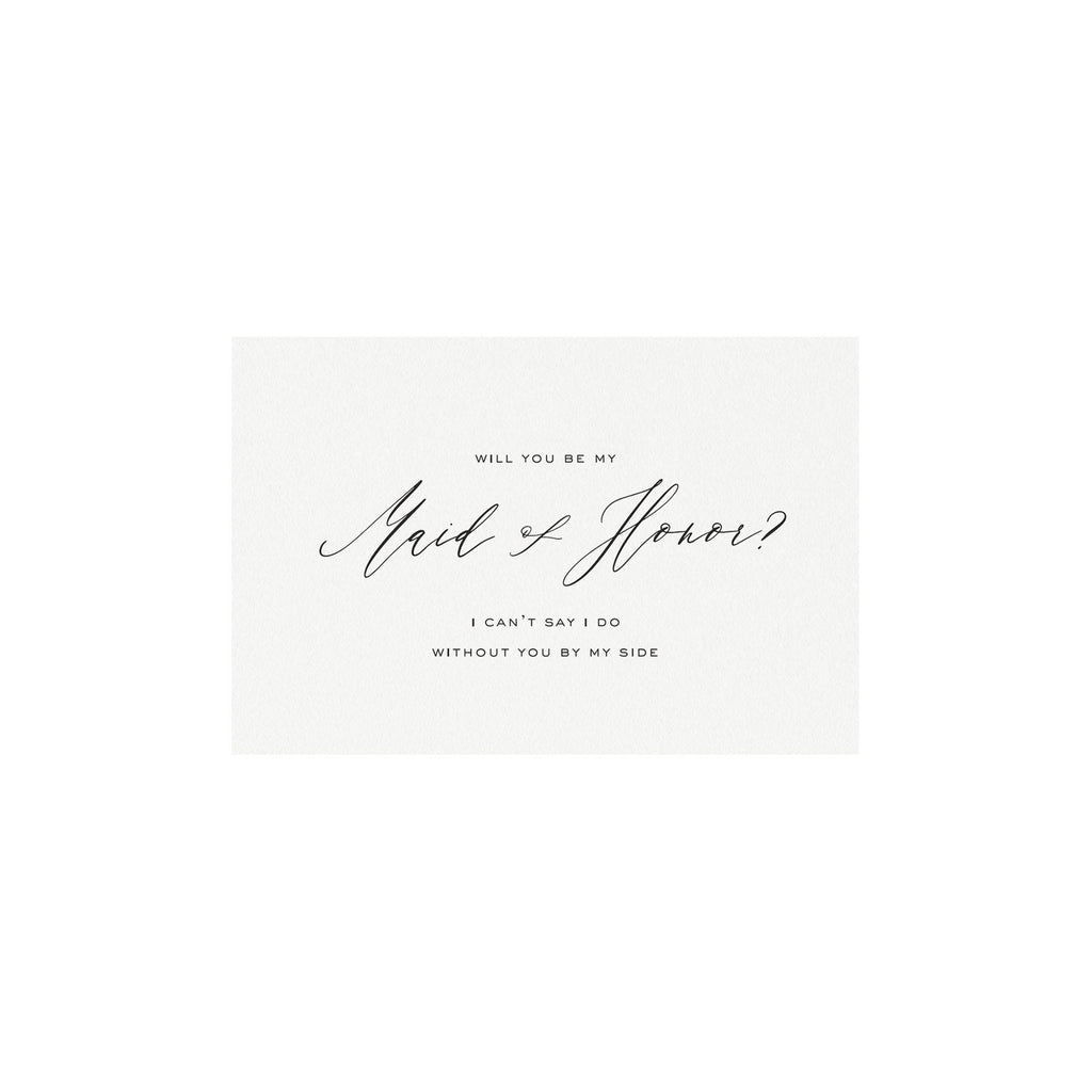 Bridesmaid Invitation: Calligraphy 4x6 Card, Reese Suite (PDF Download)