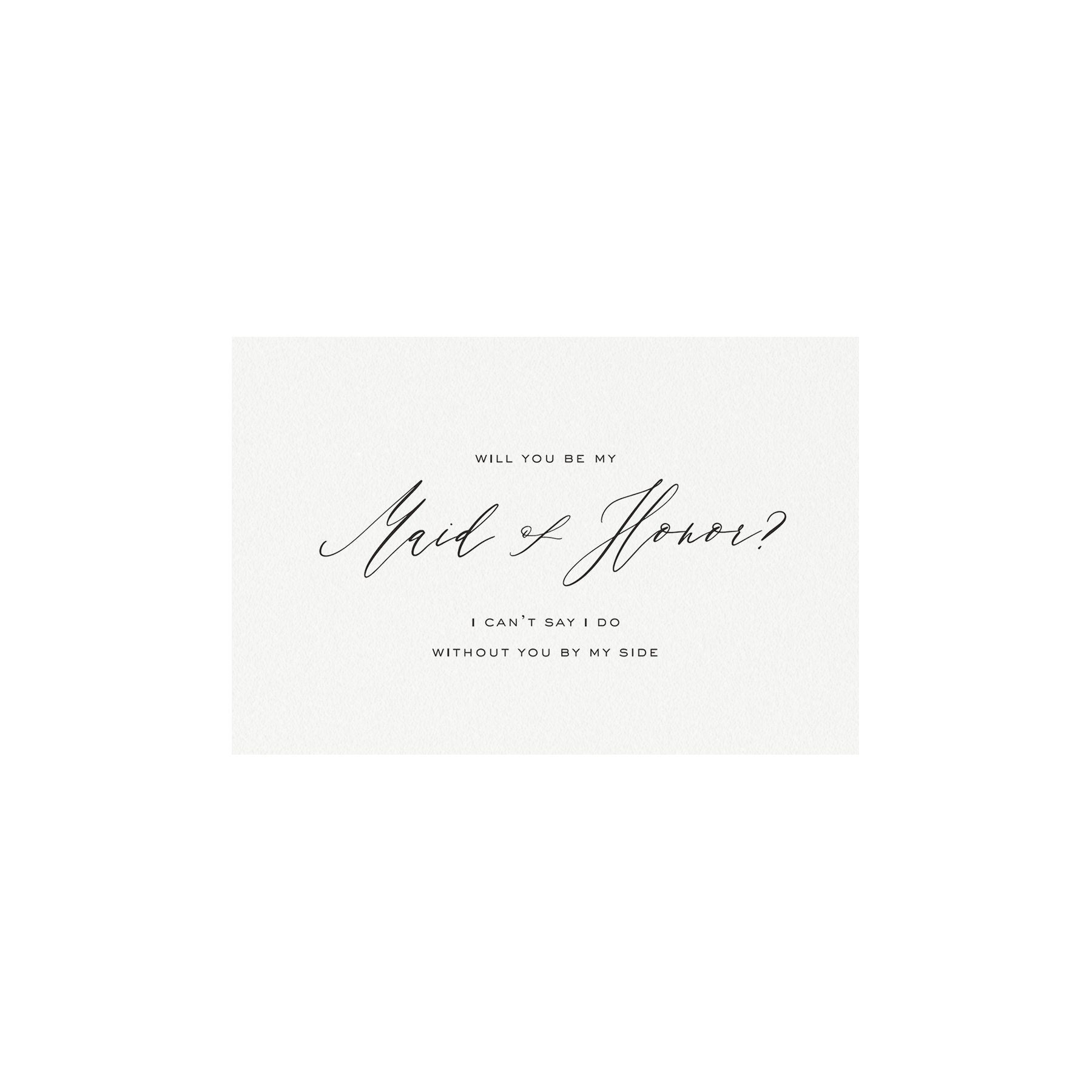 Bridesmaid Invitation: Calligraphy 4x6 Card, Reese Suite (PDF Download)