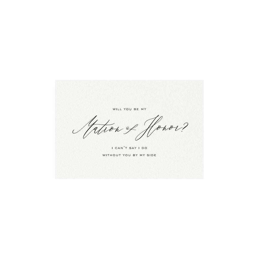 Bridesmaid Invitation: Calligraphy 4x6 Card, Reese Suite (PDF Download)