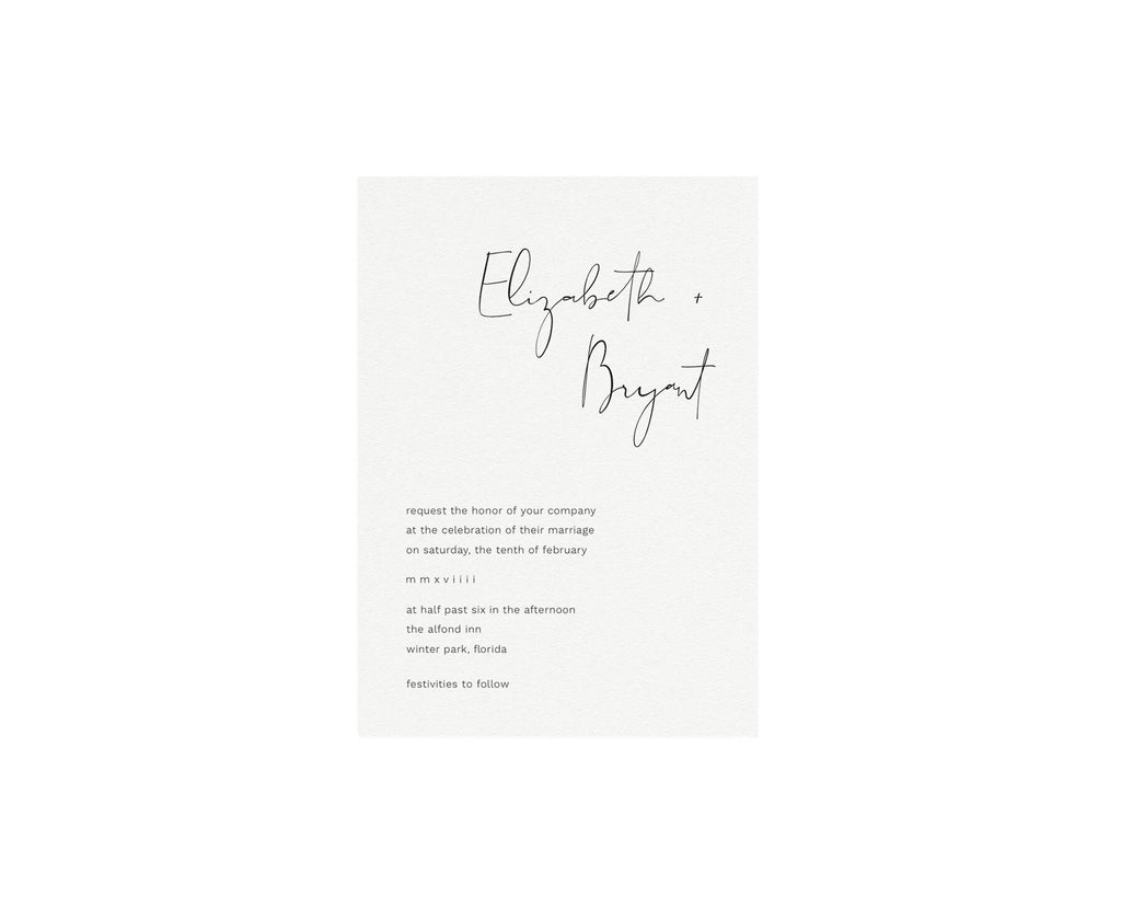 Calligraphy Wedding Invitation Template: 5x7 Instant Download (Corjl/Templett)
