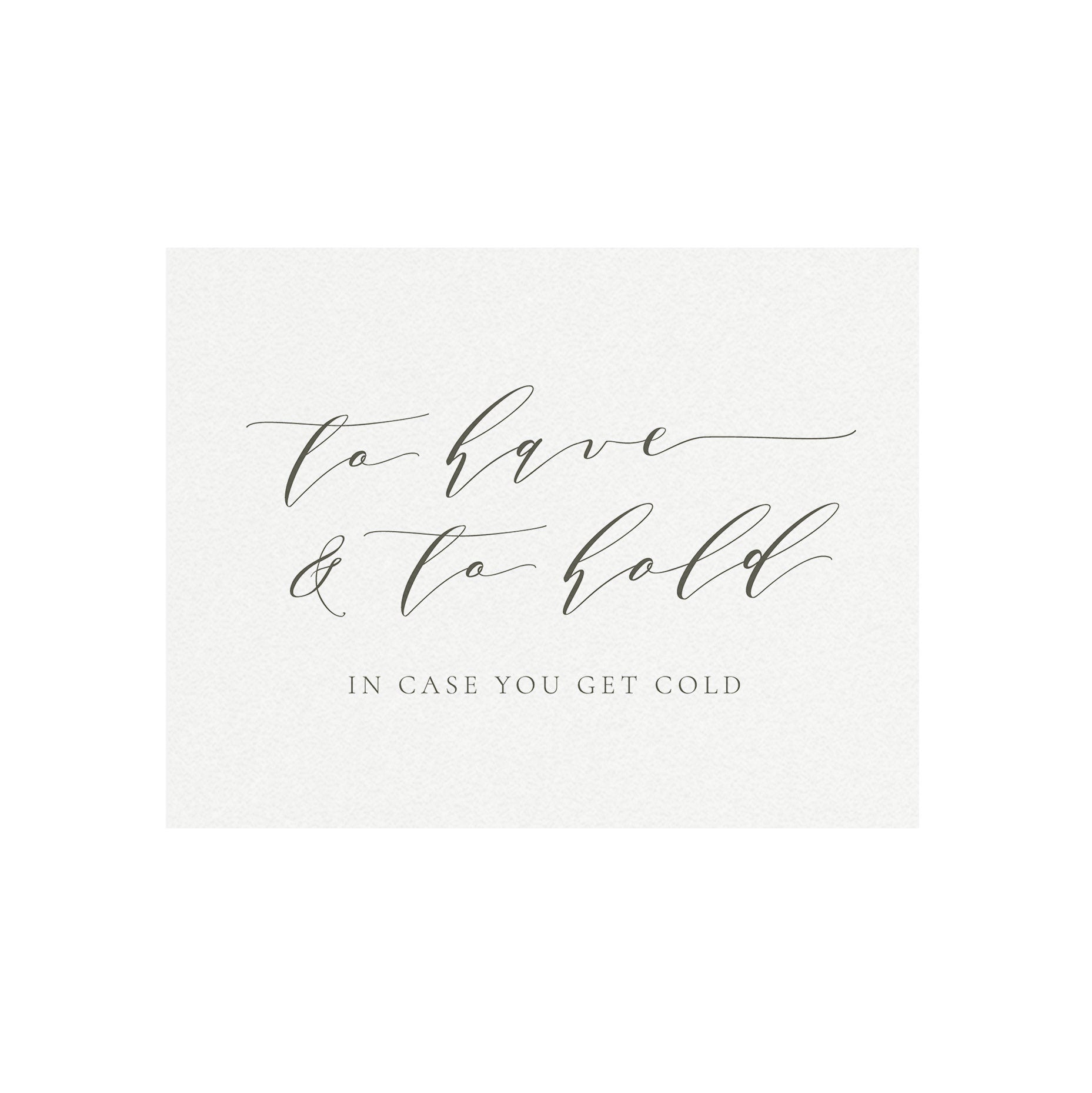Calligraphy Wedding Sign: Blanket Pashmina, Slate Gray (PDF Download)