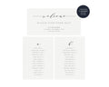 Alphabetical Seating Chart Template: Melia Suite, Printable PDF