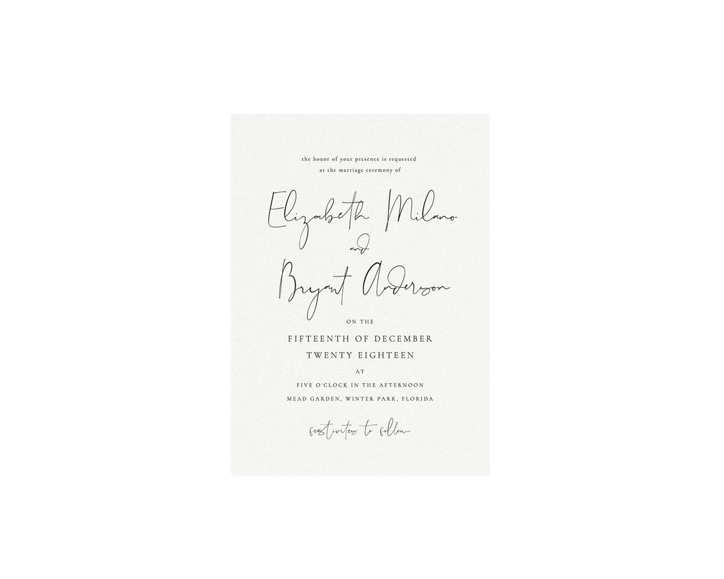 Elegant Calligraphy Wedding Invitation Template: 5x7 Printable (Instant Download)