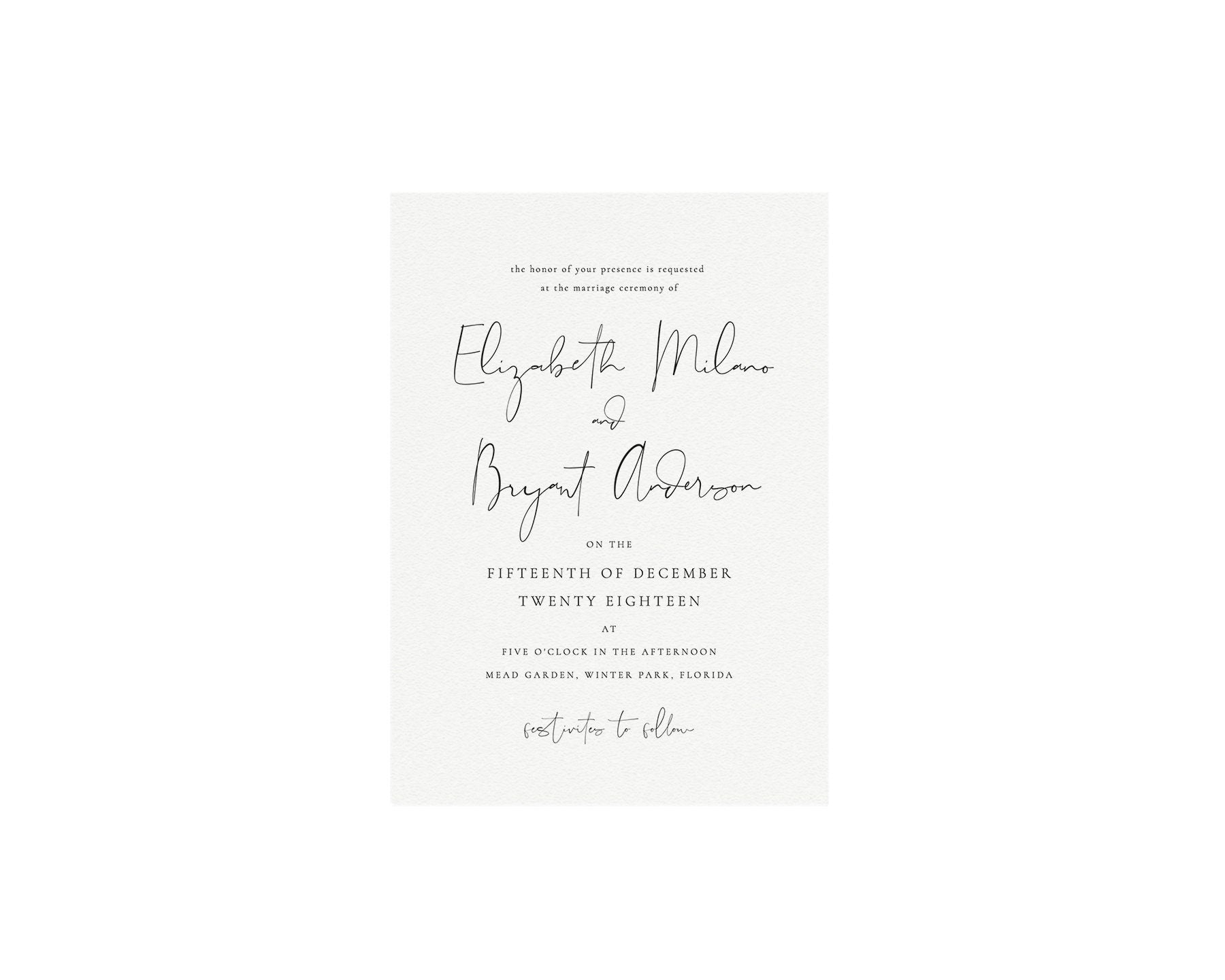 Elegant Calligraphy Wedding Invitation Template: 5x7 Printable (Instant Download)
