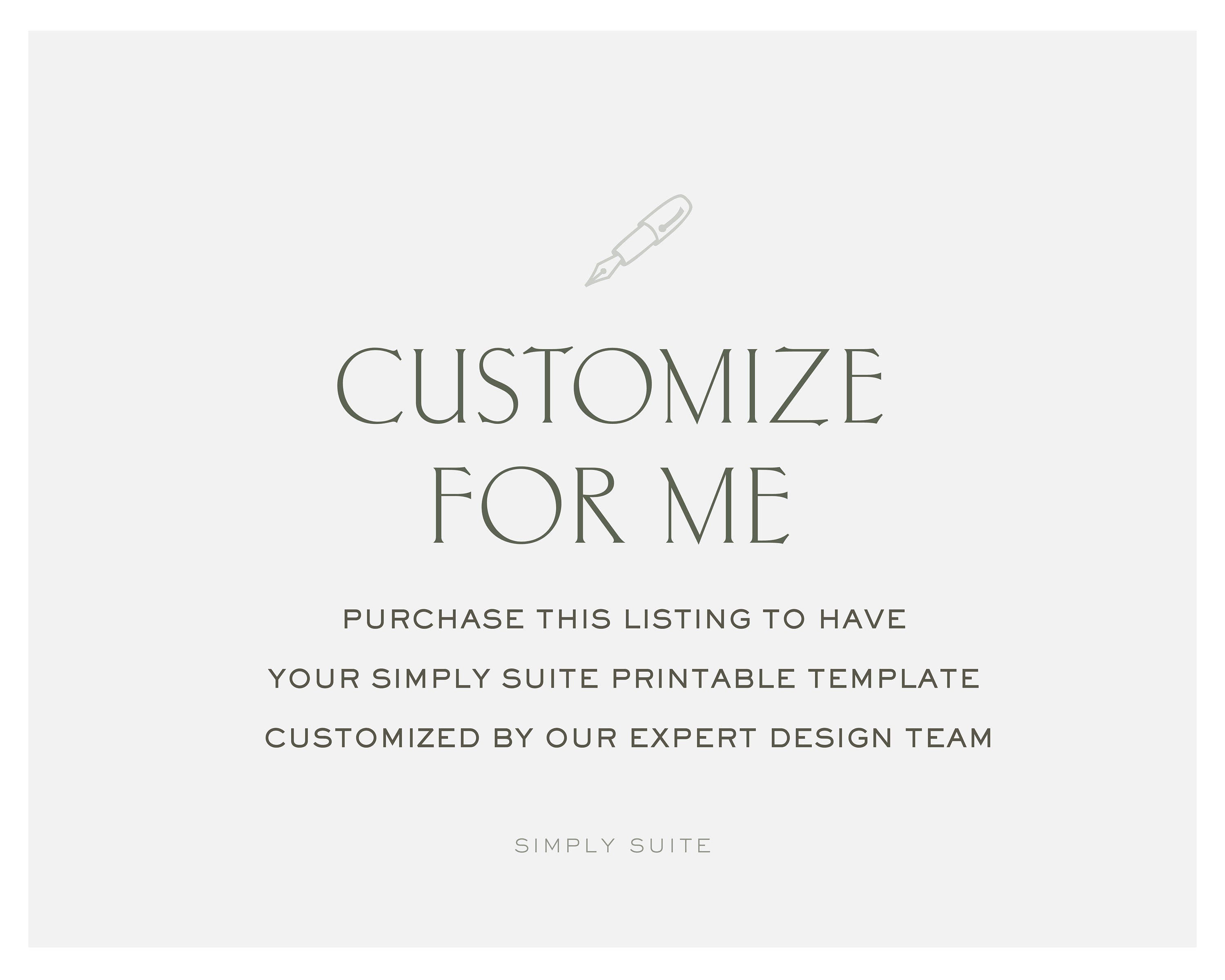 Instant Download Customization: Add Wording, Font, Color