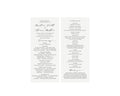 Calligraphy Wedding Program Template: Melia, Catholic 4x9 (Instant Download)