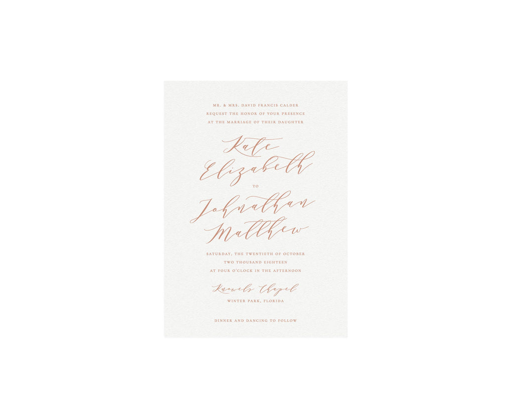 Blush Wedding Invitation Template: Minimalist Calligraphy (5x7 Printable, Instant Download)